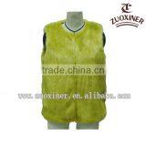 2014 Faux Plus Size Yellow Rabbit Fur Waistcoats for Ladies thumbnail-1