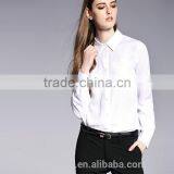 Fahion Office Lady Long Sleeve White Shirt thumbnail-1