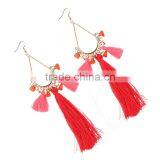 Bohemian Jewelry Long Colorful Tassel Charms Earrings for Women thumbnail-3
