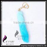 CX-R-39 Dip Dyed Keychain Fancy Rabbit Fur Keyring thumbnail-3