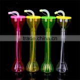 Wholesale Sanitary Cup Funny Ice Slush Cup PET Disposable Plastic Juice Cup With Straw thumbnail-2