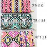 Lady New Cotton Canvas Diversity Print Geometrica Hot Wallet thumbnail-4