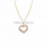 Latest Ladies Tri Color Heart Pendant thumbnail-1