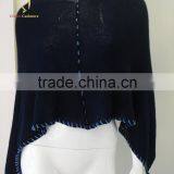 Women Handmade Ribbed Cashmere Poncho Shawl Sale thumbnail-1