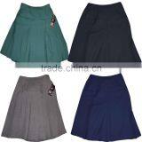 Fantastic Quality Girls Cotton Twill Khaki Bow Pocket Pleated School Uniform Skirt thumbnail-2