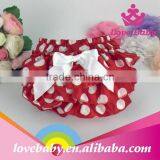 Boutique Girl Polka Dot Ruffle Bloomer Shorts Wholesale Baby Bloomer Satin Underwear thumbnail-3