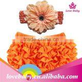 New Summer Infant Baby Girl Boy Ruffle Unisex Pants Skirt+Headband Bloomers Nappy Cover Baby Shorts LBS5052601 thumbnail-1