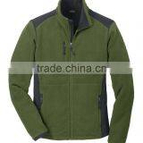 Spring Autumn Winter Colors Collision Full Zip Men's Jacket With Chest Pocket Windproof Fleece Jacket thumbnail-1