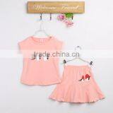 EFINNY Baby Girls Cute Eyes Printed Top Shirts and Skirt 2 Piece Sets Outfits thumbnail-3