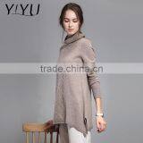 Custom Cashmere Sweater Lady Turtleneck Long Pattern Cable Knit Pullover thumbnail-4