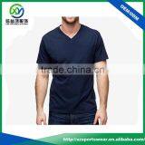 High Quality Custom V Neck 95% Cotton 5% Elastane t Shirt With Your Own Logo Printing Shirts for Men thumbnail-1