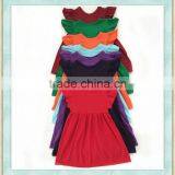 Kids Clothes Girls Dresses Pure Colour Litter Baby Flutter Sleeve Short Dress Wholesale Clothing thumbnail-1