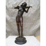 Playing Music Bronze Sculpture For Garden Decoration thumbnail-2