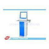 Blue Fashionable Advertisement Display Stands MDF Wood For Supermarket