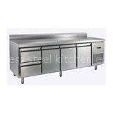 Commercial Three Doors Counter Depth French Door Refrigerator With Backrest