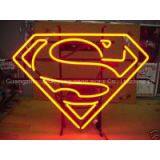 T12 SUPERMAN LOGO Handicrafted Real Glass Tube Neon Signs for Store Display and Advertising. thumbnail-1