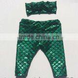 Baby Toddler Girls Little Mermaid Leggings Mermaid Pants Mermaid Capris thumbnail-4