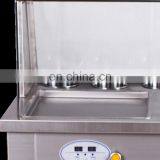 110В/220В машина для приготовления жареного мороженого с двойной сковородкой. Новая машина для приготовления руллетов из жареного мороженого с двойной сковородкой