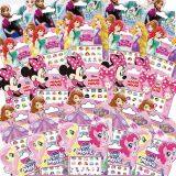 Girls Frozen Elsa and Anna Makeup Toys Nail Stickers Snow White Princess Sophia Minnie Kids Earrings Sticker Toy thumbnail-3