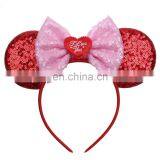RTS Sequin Minnie Headband Baby Girl Headband Valentine Hairbands thumbnail-1