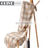 Recycle Super Soft Plaid Fringed Wholesale Woven Throw Blanket thumbnail-2