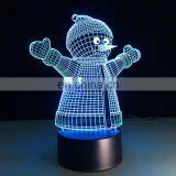 Snowman 3D Led Night Light for Christmas Gifts thumbnail-5