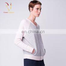 Ladies Raglan Sleeve Knitted Cardigan Jacket With Zipper thumbnail-2