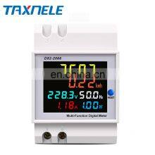 D52-2066 6IN1 AC Monitor 110V 220V 380V 100A Voltage Current Power Factor KWH Electric Energy Digital Frequency Meter VOLT AMP thumbnail-2