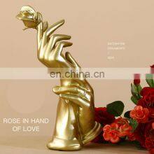 Nordic Hand in Hand With Rose Ornaments, Creative Wedding Gifts, Modern Minimalist Home Crafts thumbnail-3