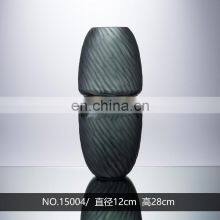 Luxury Home Decoration And Garden Flower Grey Gilded Glass Bottle Vase For Home Decor thumbnail-2