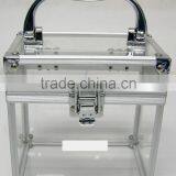 2014 Style Fashion Aluminum Jewelry Csae Acryl Jewelry Case ,transparency Plate ,aluminum Frame
