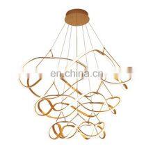 Nordic Modern Art Design Hotel Круглый потолочный светодиодный подвесной светильник 220В 152Вт Минималистичная кольцеобразная люстра