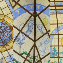 Stained Glass Suppliers Price Tiffany Cathedral Glass Ceiling Dome Art Decoration thumbnail-1