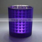 Purple Glass Candle Holders Colorful Glass Candle Stand