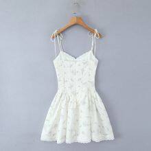 French Retro Fishbone Shaping Corset Dress With Sexy Print for 2025 Spring Season - Beach Vacation Strapless Dress thumbnail-1