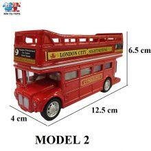 XINYU London Bus Diecast Cars 1:36 Scale Model Metal Vehicle Toys thumbnail-3
