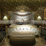 New Arrival Luxury Furniture Solid Wood Princess King Size Bed thumbnail-1