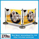 Chrome Wind Break Free Standing Post thumbnail-1