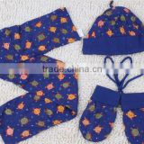 wholesale 2013 cheap kid's fitted knitted beanie hat Gloves and scarf