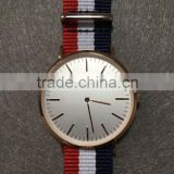 Stainless steel case japan movement slim line case 3ATM hot selling water resistant watches