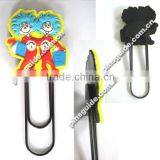 Manufacturer Custom Logo 3D Soft PVC Irregular Shaped Metal Cartoon Paper Clip thumbnail-1
