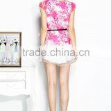 BBQ Latest Organza Print Mesh In Stock Fashion Summer Dress Short thumbnail-5