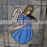 P-1 Stained Glass Angel Panel Tiffany Plane Glass Wholesale Tiffany Panel Art Lamps thumbnail-2