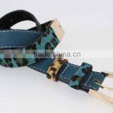 2015 Plain Bule Fashion pu Women Jeans Belt With Leopard Point Leather in YiWu thumbnail-4