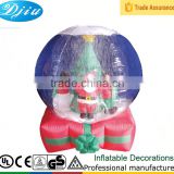 Christmas Santa Reindeer and Snowman Inflatable Snow Globe