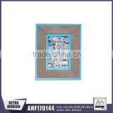 Newest Double Blue Frame Edge Dual-use Wooden Picture Photo Frame Modern Style Frame Photo