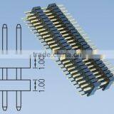 Double Row Double Body Straight 1.27 mm Pin Header H=1.0