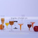 PS disposable champagne wine beverage plastic goblet cup