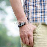 Personalized Stars Peace Rivet Leather Bracelet Latest Design Punk Rock Style Leather Bracelet for Men thumbnail-1