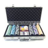 200 Pcs Clay Cosmetics Casino Poker Chip Set With Aluminun Metal Case Roulette Chips Set thumbnail-3